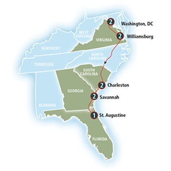 Southern Heritage Rail Tour Map